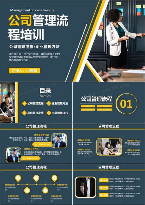 公司管理流程培訓(xùn)高層管理決策通用ppt模板下載 熊貓辦公
